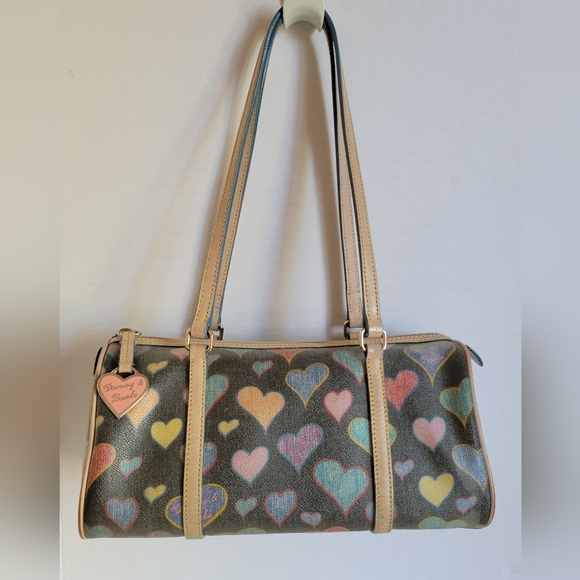 Dooney & Bourke Crayon Hearts Barrel Bag - Picture 1 of 12